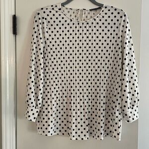Adrianna Papell polka dot blouse